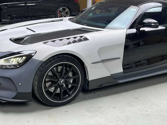 Mercedes Benz AMG GT GTS C190 2016 2017 2018 2019 2020 2021 with Aftermarket Parts - Black Series Conversion Style Full Body Kit Polypropylene / Dry Pre-preg Carbon Fiber from DuPont Tech