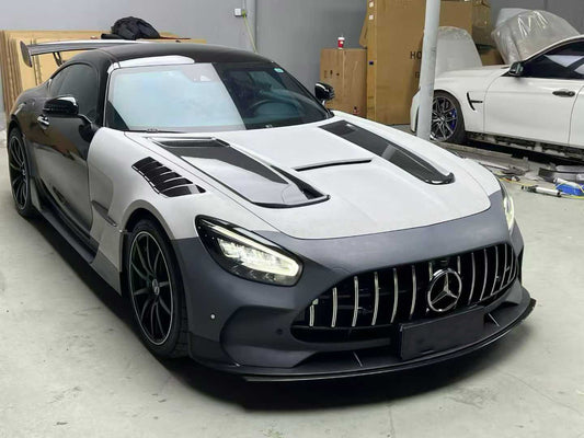Mercedes Benz AMG GT GTS C190 2016 2017 2018 2019 2020 2021 with Aftermarket Parts - Black Series Conversion Style Full Body Kit Polypropylene / Dry Pre-preg Carbon Fiber from DuPont Tech