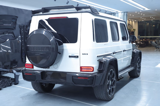 Mercedes Benz G-Class G63 AMG G550 W463A W464 2019 2020 2021 2022 2023 2024 with Aftermarket Parts - BRBS B800 Style Fender Flare Vents Trims Dry Pre-preg Carbon Fiber from DuPont Tech
