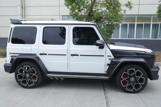 Mercedes Benz G-Class G63 AMG G550 W463A W464 2019 2020 2021 2022 2023 2024 with Aftermarket Parts - BRBS B800 Style Fender Flare Vents Trims Dry Pre-preg Carbon Fiber from DuPont Tech