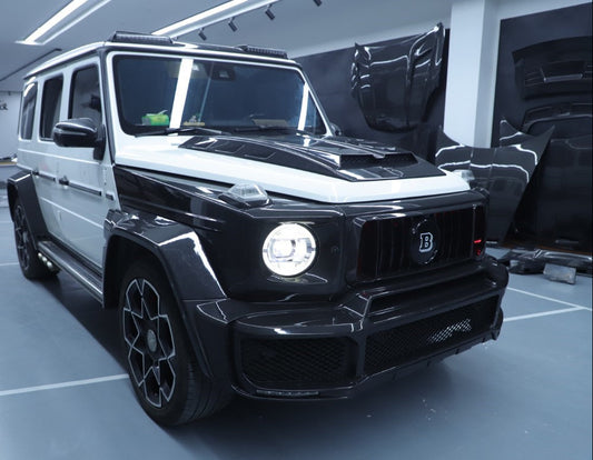 Mercedes Benz G-Class G63 AMG G550 W463A W464 2019 2020 2021 2022 2023 2024 with Aftermarket Parts - BRBS B800 Style Front Grill with Emblem PP Polypropylene from DuPont Tech