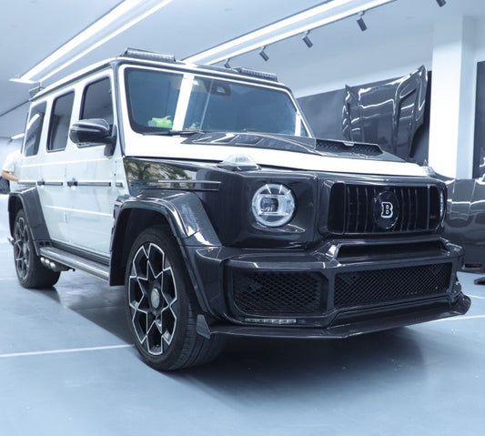 Mercedes Benz G-Class G63 AMG G550 W463A W464 2019 2020 2021 2022 2023 2024 with Aftermarket Parts - BRBS B900 Style Front Lip Dry Pre-preg Carbon Fiber from DuPont Tech