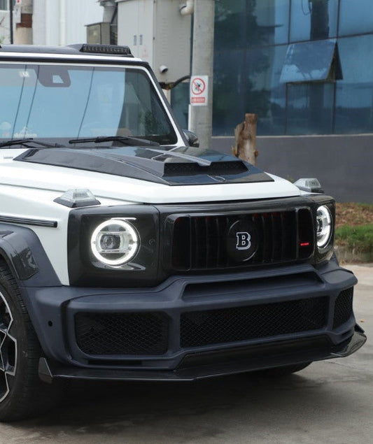 Mercedes Benz G-Class G63 AMG G550 W463A W464 2019 2020 2021 2022 2023 2024 with Aftermarket Parts - BRBS B900 Style Front Lip Dry Pre-preg Carbon Fiber from DuPont Tech