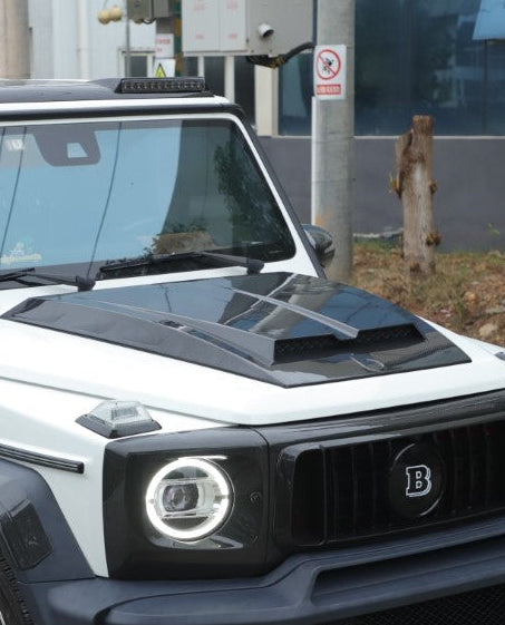 Mercedes Benz G-Class G63 AMG G550 W463A W464 2019 2020 2021 2022 2023 2024 with Aftermarket Parts - BRBS B800 Style Hood Bonnet Dry Pre-preg Carbon Fiber from DuPont Tech