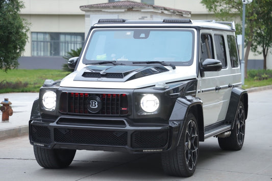 Mercedes Benz G-Class G63 AMG G550 W463A W464 2019 2020 2021 2022 2023 2024 with Aftermarket Parts - BRBS B800 Style Roof Mounted Light Bar LEDs Dry Pre-preg Carbon Fiber from DuPont Tech