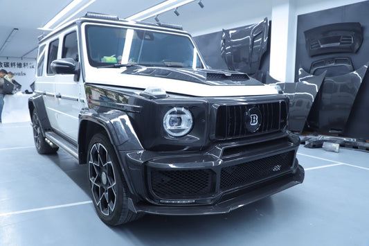 Mercedes Benz G-Class G63 AMG G550 W463A W464 2019 2020 2021 2022 2023 2024 with Aftermarket Parts - BRBS B800 Style Widebody Wheel Arches Fender Flares Dry Pre-preg Carbon Fiber from DuPont Tech