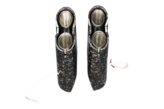 Mercedes Benz G-Class G63 AMG G550 W463A W464 2019 2020 2021 2022 2023 2024 with Aftermarket Parts - BRBS B900 Style Exhaust Tips Dry Pre-preg Carbon Fiber from DuPont Tech