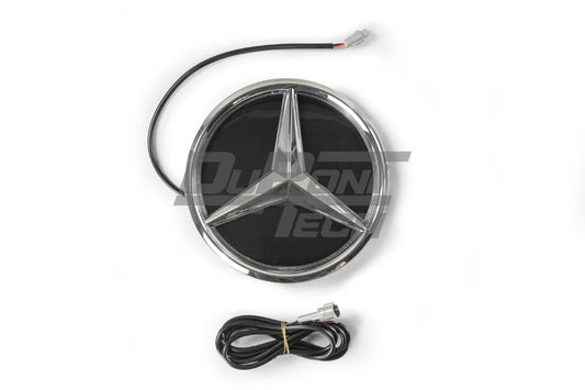 Mercedes Benz GL-Class GLS63 AMG GL450 GL550 X166 2013 2014 2015 2016 2017 with Aftermarket Parts - V2 Silver Chrome Mercedes Benz Light Up Emblem Illuminated Star Light ABS from DuPont Tech