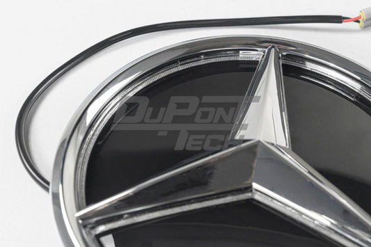 Mercedes Benz B-Class W246 2012 2013 2014 2015 2016 2017 2018 with Aftermarket Parts - V2 Silver Chrome Mercedes Benz Light Up Emblem Illuminated Star Light ABS from DuPont Tech