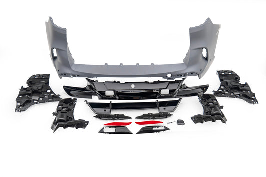 BMW X5 M60i s/x Drive 40i xDrive 50e G05 LCI 2024-ON with Aftermarket Parts - X5M Conversion Upgrade Style Rear Bumper PP Polypropylene from DuPont Tech