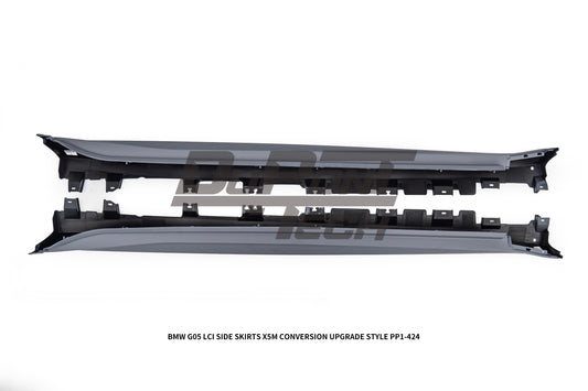 BMW X5 M60i s/x Drive 40i xDrive 50e G05 LCI 2024-ON with Aftermarket Parts - X5M Conversion Upgrade Style Side Skirts PP Polypropylene from DuPont Tech