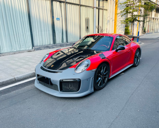 Porsche 991.1 Carrera Base/S/T/4/4S/Targa 4/ Targa 4S/GTS/GT3/GT3RS/Turbo/Turbo S/GT3/GT3RS 2012 2013 2014 2015 2016 & 991.2 Carrera Base/S/T/4/4S/Targa 4/ Targa 4S/GTS/GT3/GT3RS/Turbo/Turbo S 2017 2018 2019 with Aftermarket Parts - Front Fenders Dry Pre-preg Carbon Fiber from Dupont Tech