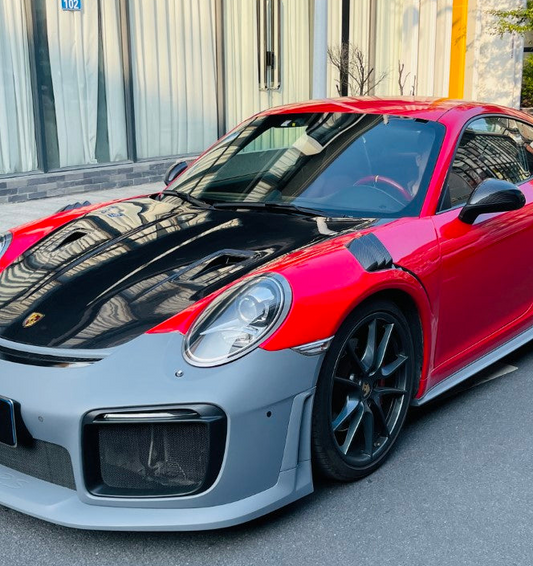 Porsche 991.1 Carrera Base/S/T/4/4S/Targa 4/ Targa 4S/GTS/GT3/GT3RS/Turbo/Turbo S/GT3/GT3RS 2012 2013 2014 2015 2016 & 991.2 Carrera Base/S/T/4/4S/Targa 4/ Targa 4S/GTS/GT3/GT3RS/Turbo/Turbo S 2017 2018 2019 with Aftermarket Parts - Front Fenders Dry Pre-preg Carbon Fiber from Dupont Tech