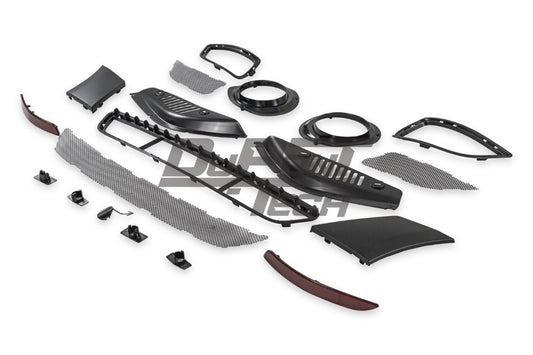 Porsche 911 991.2 Carrera Base/S/T 2017 2018 2019 with Aftermarket Parts – GT2RS Conversion Style Rear Bumper & Trims PP Polypropylene / Dry Pre-preg Carbon Fiber from Dupont Tech