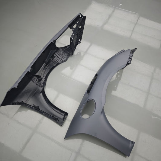 Porsche 718 982 Cayman &amp; Boxster (Base / T / S / GTS / GT4 / Spyder) 2017 2018 2019 2020 2021 2022 2023 2024 2025 with Aftermarket Parts - RS Style Front Fenders Partial Carbon Fiber / PP Polypropylene from&nbsp;Dupont Tech