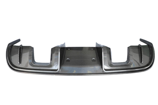 Porsche 718 982 981 Cayman & Boxster (Base / T / S / GTS / GT4 / Spyder) 2012-ON (This product can be installed on OEM 718 rear bumpers. For 981, DuPont Tech GT4/Spyder conversion rear bumper is required) with Aftermarket Parts - Rear Diffuser Dry Pre-preg Carbon Fiber from Dupont Tech