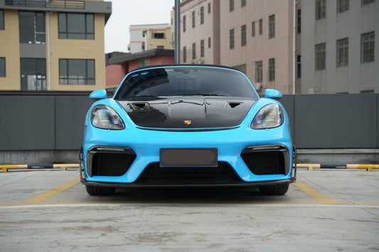 Porsche 718 982 Cayman (Base / T / S / GTS) 2017 2018 2019 2020 2021 2022 2023 2024 2025&nbsp;with Aftermarket Parts - GT4RS Full Conversion Kit PP Polypropylene / Dry Pre-preg Carbon Fiber from Dupont Tech