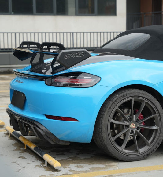 Porsche 718 982 Cayman (Base / T / S / GTS) 2017 2018 2019 2020 2021 2022 2023 2024 2025&nbsp;with Aftermarket Parts - GT4RS Full Conversion Kit PP Polypropylene / Dry Pre-preg Carbon Fiber from Dupont Tech