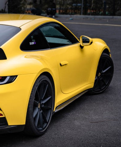 Porsche 911 992.1 Carerra Base/S/T/4/4S/Targa 4/Targa 4S/GTS 2020 2021 2022 2023 2024 & 911 992.2 Carerra Base/S/T/4/4S/Targa 4/Targa 4S/GTS 2025-ON with Aftermarket Parts - GT3 Conversion Style Side Skirts Dry Pre-preg Carbon Fiber from Dupont Tech