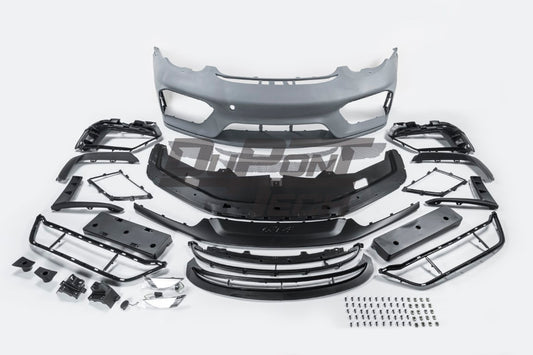 Dupont Tech GT4 Conversion Style Front Bumper & Trims for Porsche 987.1 987.2 2005-2012 Cayman & Boxster PP Polypropylene/Dry Carbon Fiber