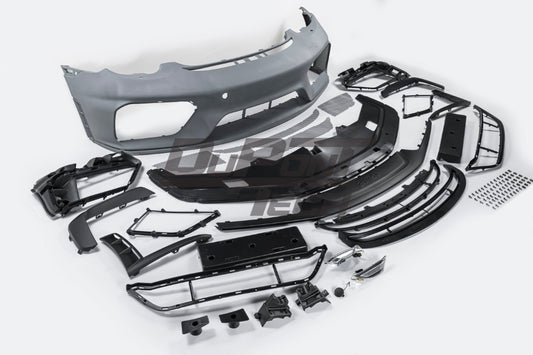 Dupont Tech GT4 Conversion Style Front Bumper & Trims for Porsche 987.1 987.2 2005-2012 Cayman & Boxster PP Polypropylene/Dry Carbon Fiber