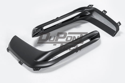 Porsche 987.1 987.2 Cayman & Boxster (all models, including Base / S / R) 2005 2006 2007 2008 2009 2010 2011 2012 with Aftermarket Parts – GT4RS Conversion Style Front Bumper & Trims PP Polypropylene / Dry Pre-preg Carbon Fiber from Dupont Tech