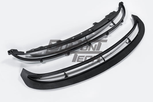 Porsche 987.1 987.2 Cayman & Boxster (all models, including Base / S / R) 2005 2006 2007 2008 2009 2010 2011 2012 with Aftermarket Parts – GT4RS Conversion Style Front Bumper & Trims PP Polypropylene / Dry Pre-preg Carbon Fiber from Dupont Tech