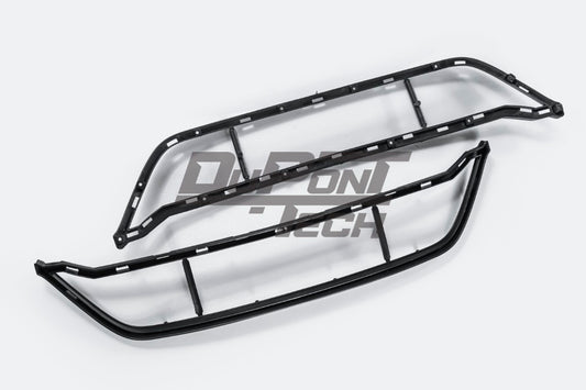 Porsche 987.1 987.2 Cayman & Boxster (all models, including Base / S / R) 2005 2006 2007 2008 2009 2010 2011 2012 with Aftermarket Parts – GT4RS Conversion Style Front Bumper & Trims PP Polypropylene / Dry Pre-preg Carbon Fiber from Dupont Tech