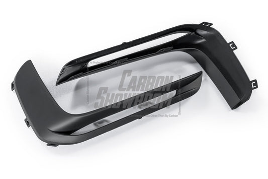 Porsche 981 Cayman & Boxster (all models, including Base / S / GTS / GT4 / Spyder) 2012 2013 2014 2015 2016 with Aftermarket Parts – GT4 Conversion Style Front Bumper & Trims (with & without GT4 Logo) PP Polypropylene / Dry Pre-preg Carbon Fiber from Dupont Tech