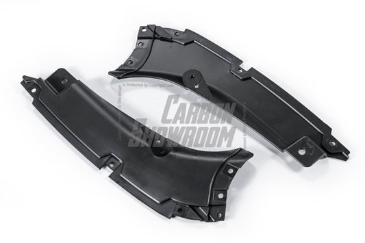Porsche 981 Cayman & Boxster (all models, including Base / S / GTS / GT4 / Spyder) 2012 2013 2014 2015 2016 with Aftermarket Parts – GT4 Conversion Style Front Bumper & Trims (with & without GT4 Logo) PP Polypropylene / Dry Pre-preg Carbon Fiber from Dupont Tech