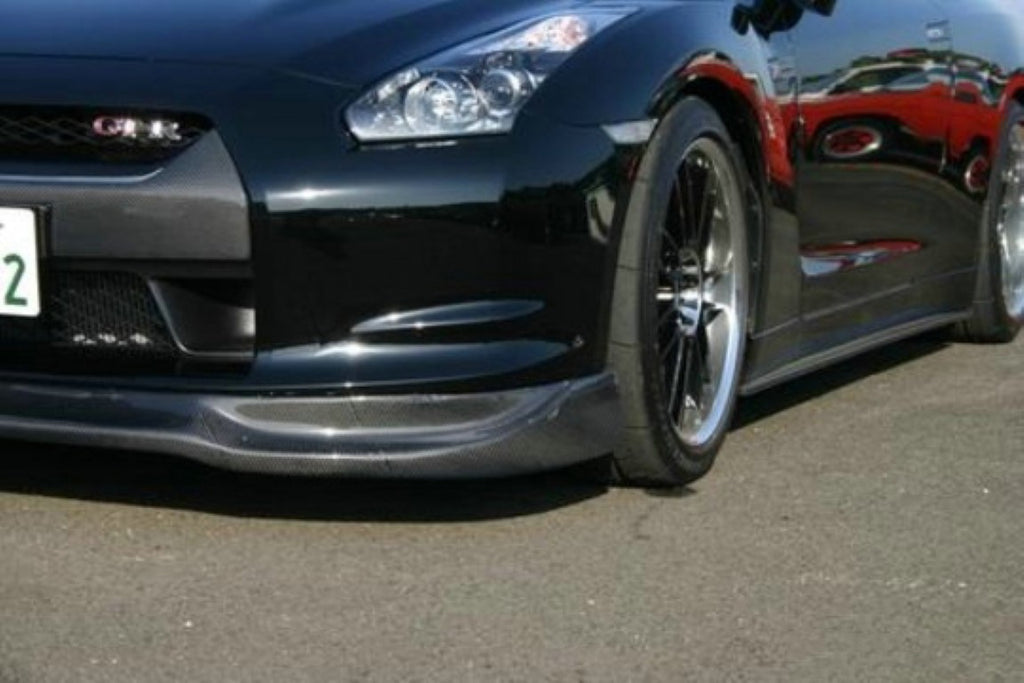 Nissan GTR R35 CBA DBA 2008 2009 2010 2011 2012 2013 2014 2015 2016 with Aftermarket Parts - ARS Style Side Skirts Carbon Fiber / FRP from EPR USA