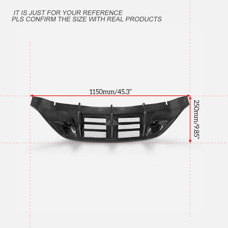 Nissan GTR R35 CBA (require cutting) 2008 2009 2010 2011 with Aftermarket Parts - WD Style Rear Under Diffuser Carbon Fiber / FRP from EPR USA