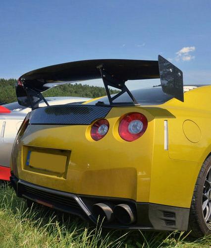 Nissan GTR R35 CBA DBA EBA 2008 2009 2010 2011 2012 2013 2014 2015 2016 2017 2018 2019 2020 2021 2022 2023 2024 with Aftermarket Parts - AP500 Style GT Wing Pre-preg Carbon/FRP from EPR USA