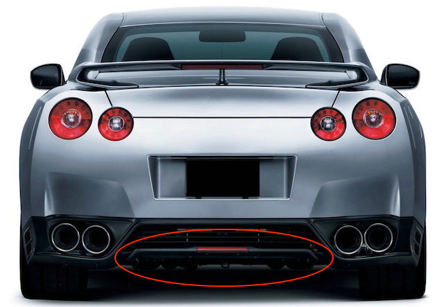 Nissan GTR R35 DBA 2012 2013 2014 2015 2016 with Aftermarket Parts - OE Style Rear Under Brake Light ABS from EPR USA