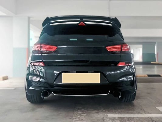 Hyundai Elantra GT N line Sport Base PD 2018–2020 with Aftermarket Parts - EPA Rear Lip Spoiler Carbon Fiber / FRP from EPR USA