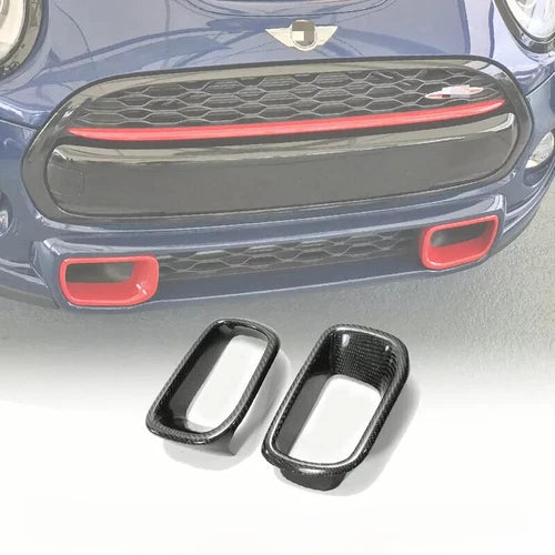 Mini Cooper S F55 F56 & 2014 2015 2016 2017 2018 Pre-LCI & 2019 2020 2021 First LCI with Aftermarket Parts - Front Bumper Duct Trim Carbon Fiber from EPR USA