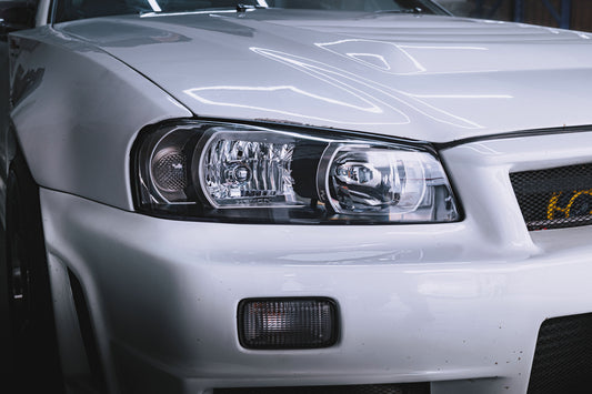 Nissan R34 GTR ER34 GTT 1999 2000 2001 2002 2003 2004 with Aftermarket Parts - Headlight (LED) ABS from EPR USA