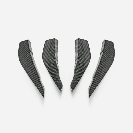 Honda Civic Type-R FK8 2017 2018 2019 2020 2021 with Aftermarket Parts - VRSW Style Front Bumper Canard Carbon Fiber/FRP from EPR USA