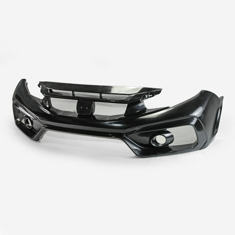 Honda Civic Type-R FK8 2017 2018 2019 2020 2021 with Aftermarket Parts - VRS2 Style Front bumper FRP from EPR USA