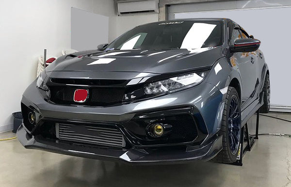 Honda Civic Type-R FK8 2017 2018 2019 2020 2021 with Aftermarket Parts - VRS2 Style Front bumper FRP from EPR USA