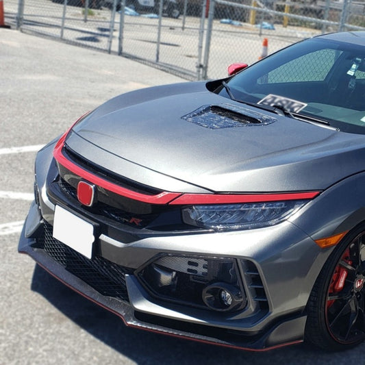 Honda Civic Type-R FK8 2017 2018 2019 2020 2021 with Aftermarket Parts - Front Fog Light Cover Replacement Carbon Fiber / FRP from EPR USA
