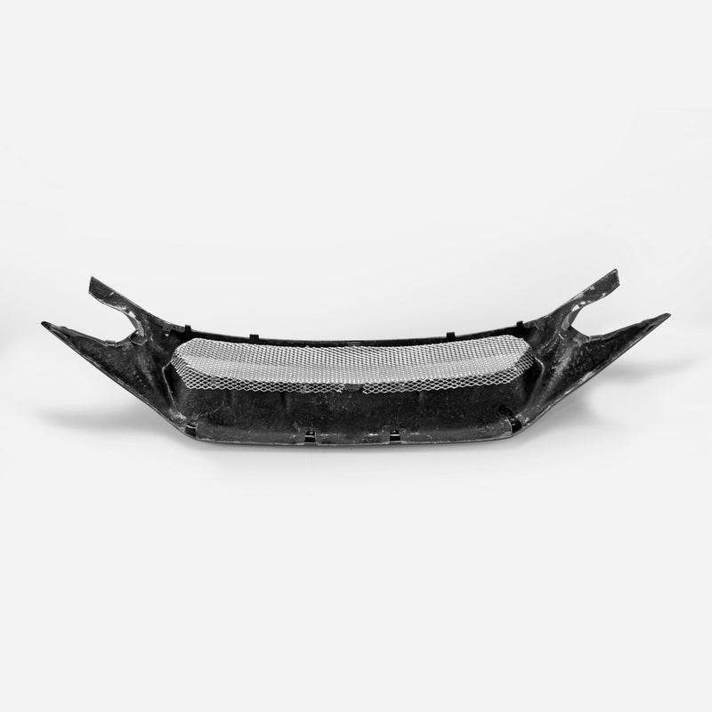 Honda Civic Type-R FK8 2017 2018 2019 2020 2021 with Aftermarket Parts - JS Style Front Grill & Front grill Emblem holder Carbon Fiber / FRP from EPR USA