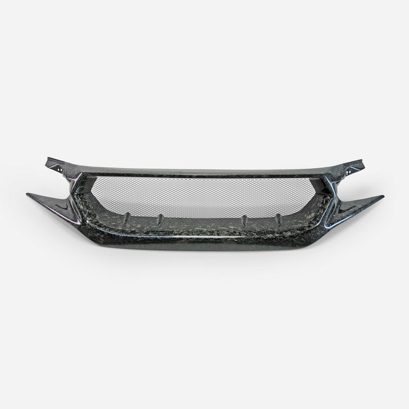 Honda Civic Type-R FK8 2017 2018 2019 2020 2021 with Aftermarket Parts - JS Style Front Grill & Front grill Emblem holder Carbon Fiber / FRP from EPR USA