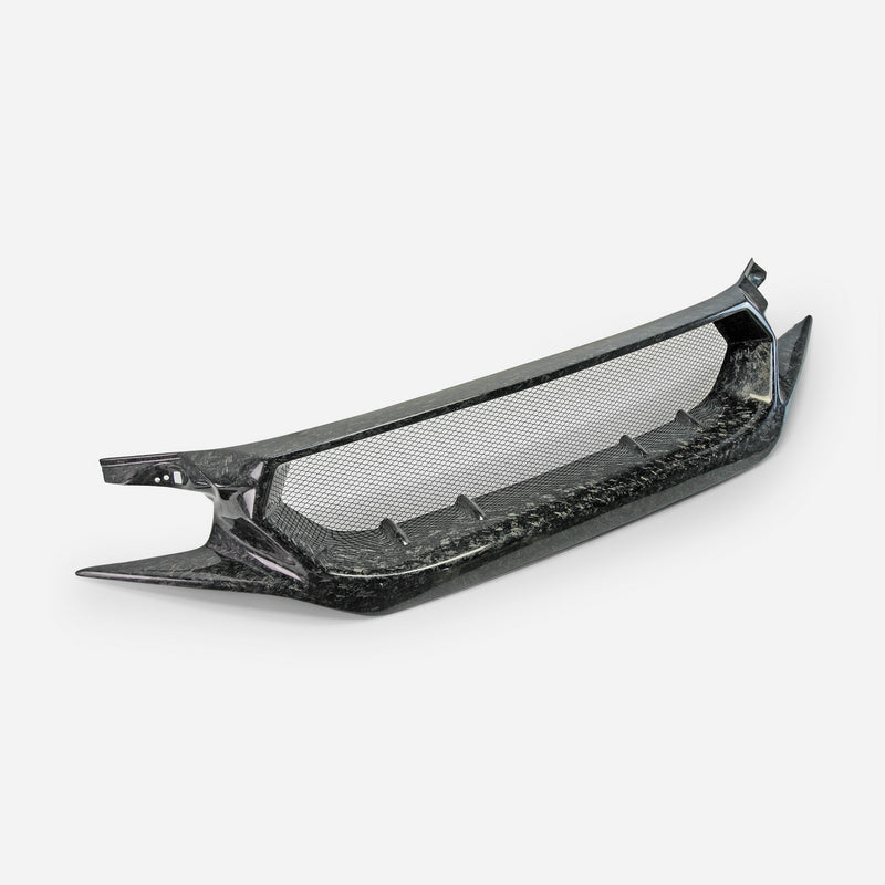 Honda Civic Type-R FK8 2017 2018 2019 2020 2021 with Aftermarket Parts - JS Style Front Grill & Front grill Emblem holder Carbon Fiber / FRP from EPR USA