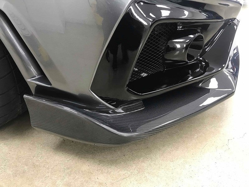 Honda Civic Type-R FK8 2017 2018 2019 2020 2021 with Aftermarket Parts - VRS2 Style Front Lip Carbon Fiber / FRP from EPR USA