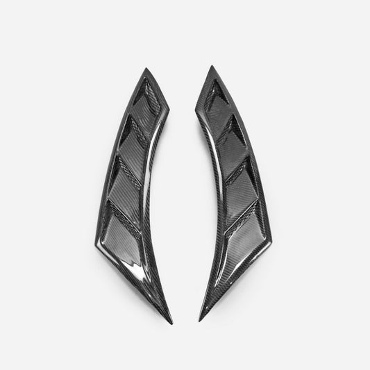 Honda Civic Type-R FK8 2017 2018 2019 2020 2021 with Aftermarket Parts - EPA Front Fender Air Vent Carbon Fiber / FRP from EPR USA
