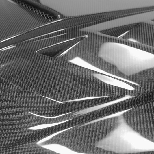 Honda Civic Type-R FK8 2017 2018 2019 2020 2021 with Aftermarket Parts - EPA1 Style Hood Carbon Fiber / FRP from EPR USA