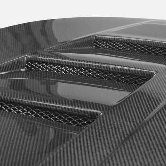 Honda Civic Type-R FK8 2017 2018 2019 2020 2021 with Aftermarket Parts - EPA1 Style Hood Carbon Fiber / FRP from EPR USA