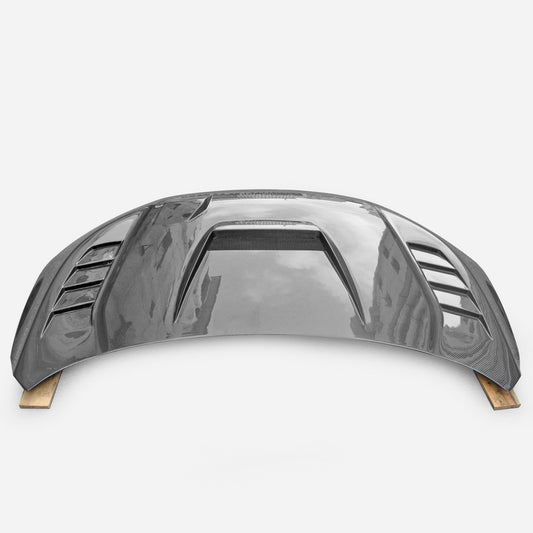 Honda Civic Type-R FK8 2017 2018 2019 2020 2021 with Aftermarket Parts - JS Style Hood Carbon Fiber / FRP from EPR USA