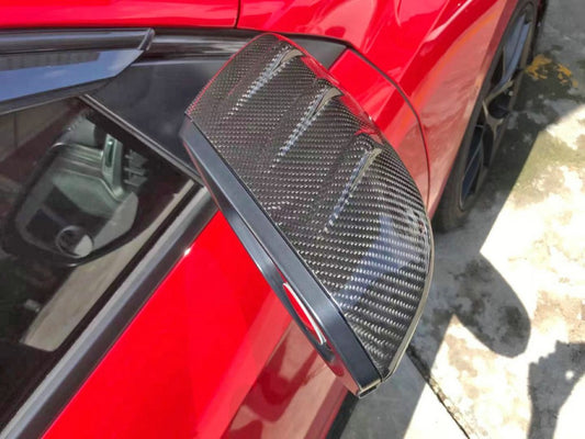 Honda Civic Type-R FK8 2017 2018 2019 2020 2021 with Aftermarket Parts - MUG Style Side mirror cover Pre-preg Carbon Fiber from EPR USA